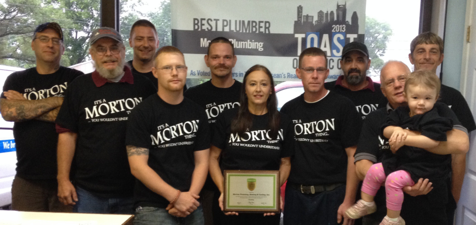 Our plumbers accepting best of 2013 award